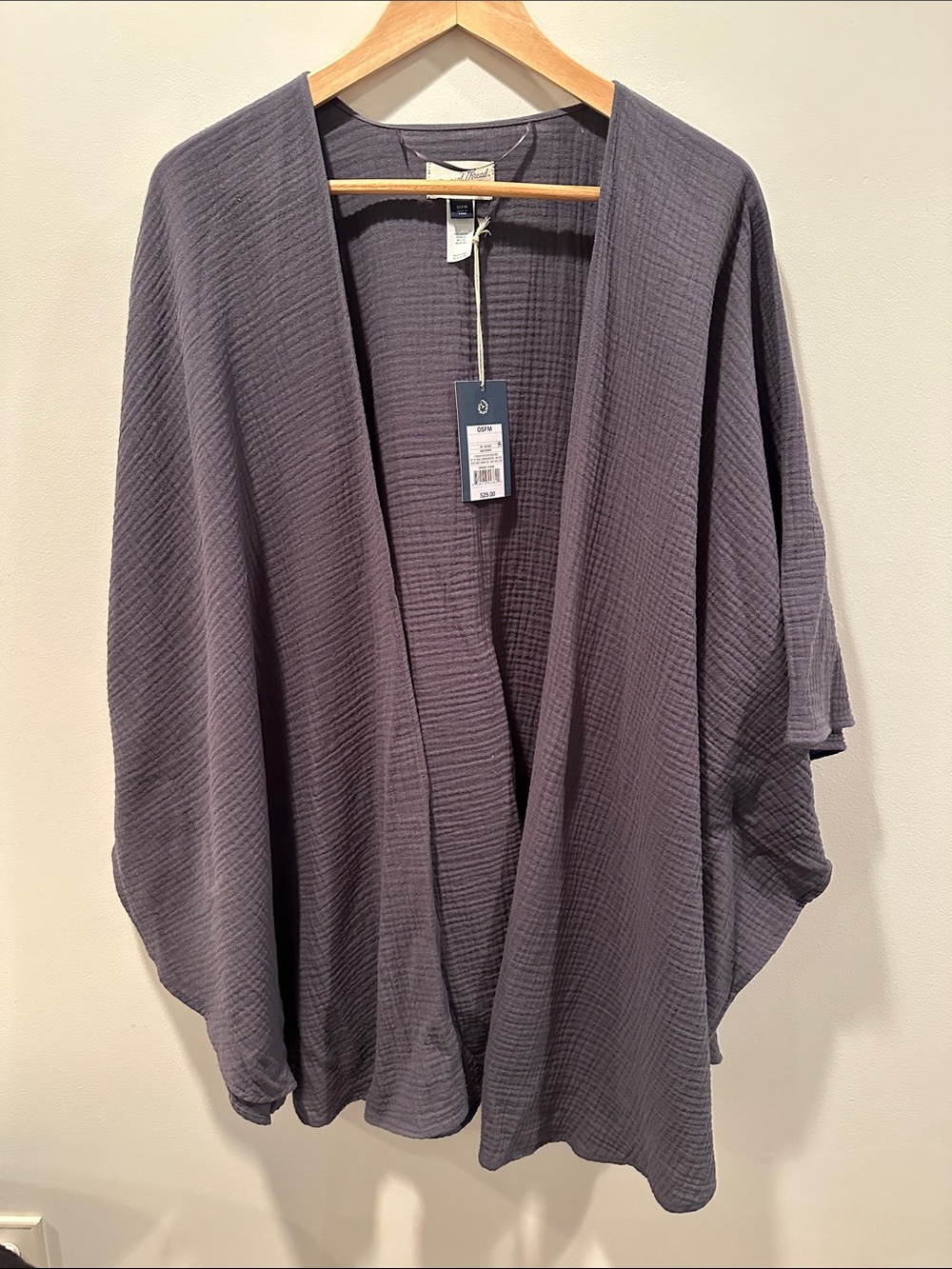 Universal Thread Open-Front Poncho Shrug - Gray